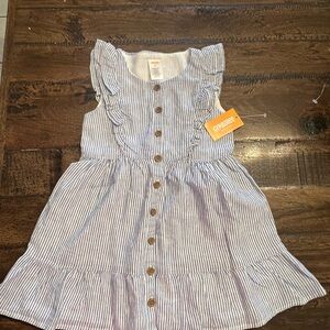 Gymboree Navy Striped Ruffle Dress Girls size 4T